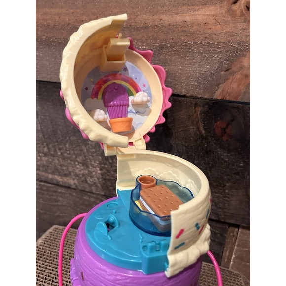 Polly‎ Pocket  Ice Cream, Cone & Tropical Pineapple Purse Compact Playset Mattel - Picture 7 of 8